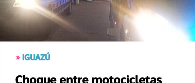 Choque entre motocicletas dejó dos heridos y movilizó un operativo de emergencia en plena madrugada